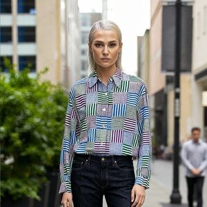 Diane Von Furstenberg 80s Silk Top